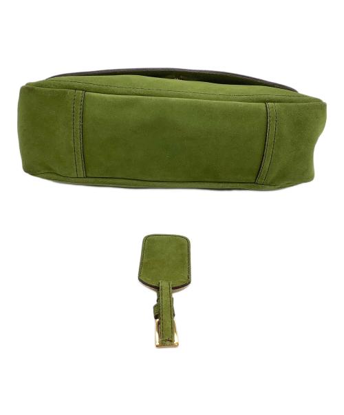 PRADA（プラダ）PRADA (プラダ) スウェードワンショルダーバッグ グリーンの古着・服飾アイテム