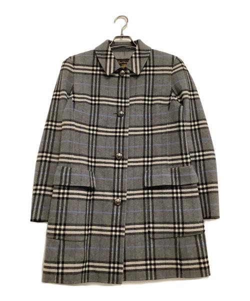 Burberry's（バーバリー）Burberry's (バーバリーズ) ウールコート　チェック グレー サイズ:9ARの古着・服飾アイテム
