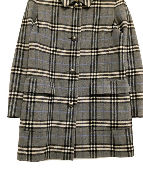 Burberry's（バーバリー）Burberry's (バーバリーズ) ウールコート　チェック グレー サイズ:9ARの古着・服飾アイテム