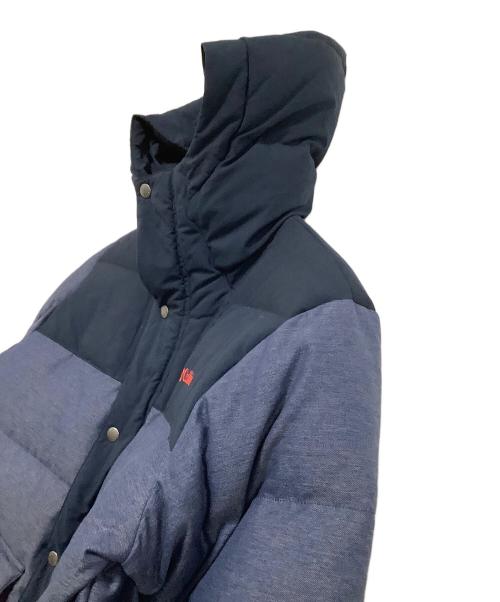 Columbia（コロンビア）Columbia (コロンビア) Dr.Denim Honzawa (ドクターデニムホンザワ) ビッグリブストレートダウンジャケット ブルー サイズ:Mの古着・服飾アイテム