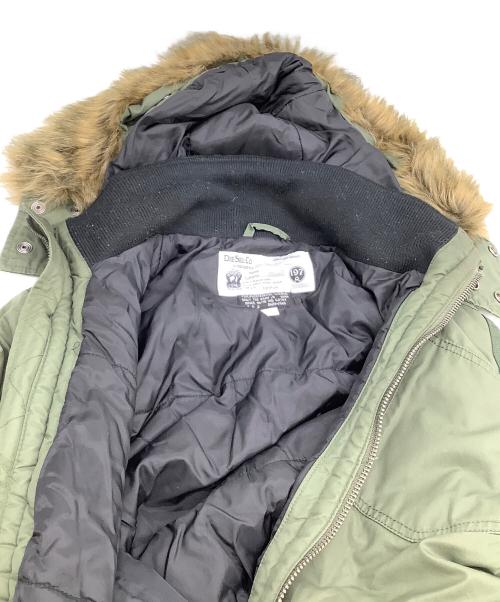DIESEL（ディーゼル）DIESEL (ディーゼル) 中綿ミリタリージャケット グリーン サイズ:Mの古着・服飾アイテム