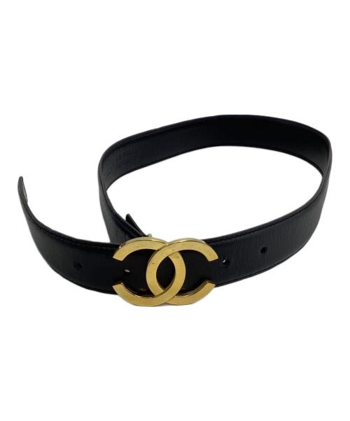 CHANEL（シャネル）CHANEL (シャネル) レザーベルト ココマーク ブラック サイズ:65-26の古着・服飾アイテム