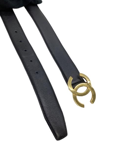 CHANEL（シャネル）CHANEL (シャネル) レザーベルト ココマーク ブラック サイズ:65-26の古着・服飾アイテム