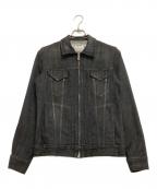 KATHARINE HAMNETTキャサリンハムネット）の古着「デニムジップジャケット」｜ブラック