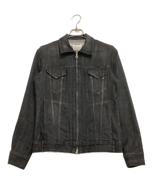 KATHARINE HAMNETT（キャサリンハムネット）KATHARINE HAMNETT (キャサリンハムネット) デニムジップジャケット ブラック サイズ:Mの古着・服飾アイテム