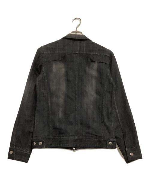 KATHARINE HAMNETT（キャサリンハムネット）KATHARINE HAMNETT (キャサリンハムネット) デニムジップジャケット ブラック サイズ:Mの古着・服飾アイテム