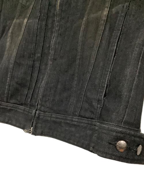 KATHARINE HAMNETT（キャサリンハムネット）KATHARINE HAMNETT (キャサリンハムネット) デニムジップジャケット ブラック サイズ:Mの古着・服飾アイテム