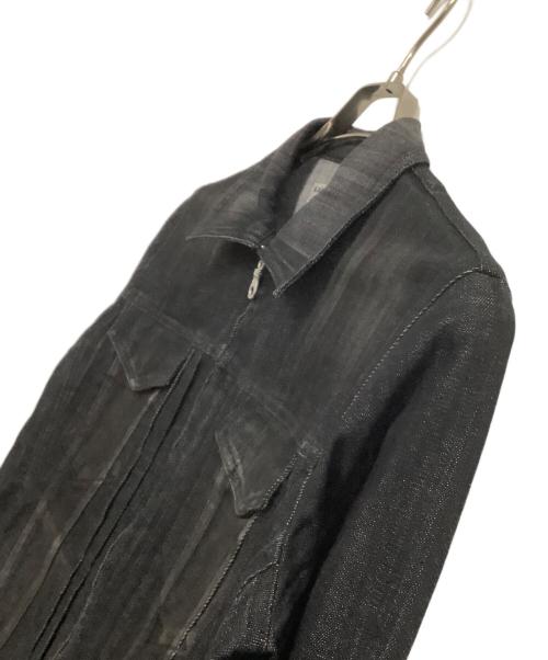 KATHARINE HAMNETT（キャサリンハムネット）KATHARINE HAMNETT (キャサリンハムネット) デニムジップジャケット ブラック サイズ:Mの古着・服飾アイテム