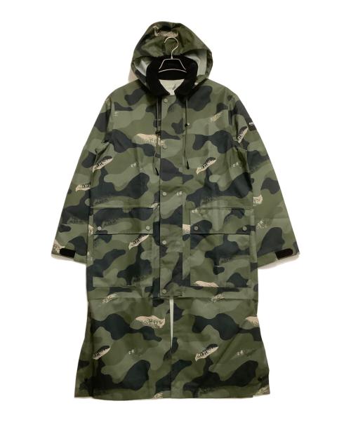 AIGLE（エーグル）AIGLE (エーグル) マパダ カモフーデットジャケット カモフラージュ グリーン×ブラック サイズ:S 未使用品の古着・服飾アイテム