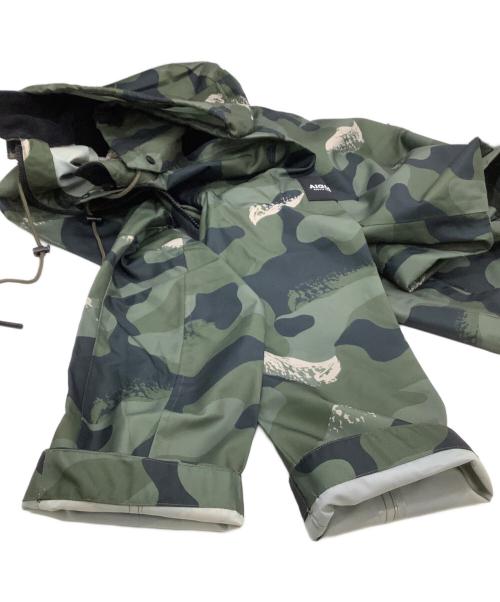 AIGLE（エーグル）AIGLE (エーグル) マパダ カモフーデットジャケット カモフラージュ グリーン×ブラック サイズ:S 未使用品の古着・服飾アイテム