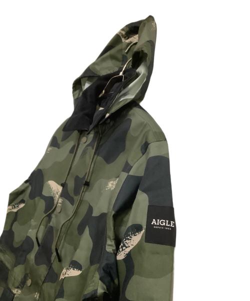 AIGLE（エーグル）AIGLE (エーグル) マパダ カモフーデットジャケット カモフラージュ グリーン×ブラック サイズ:S 未使用品の古着・服飾アイテム