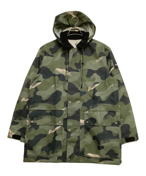 AIGLE（エーグル）AIGLE (エーグル) マパダ カモフーデットジャケット カモフラージュ グリーン×ブラック サイズ:S 未使用品の古着・服飾アイテム