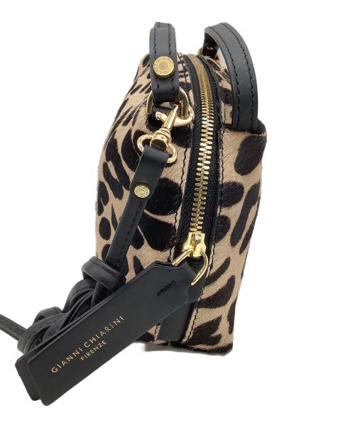 GIANNI CHIARINI（ジャンニ キアリーニ）GIANNI CHIARINI (ジャンニ キアリーニ) ショルダーバッグ  アニマル柄 ブラウン×ブラックの古着・服飾アイテム