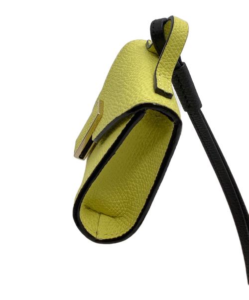 Valextra（ヴァレクストラ）Valextra (ヴァレクストラ) バック型ミニチャーム イエローの古着・服飾アイテム