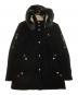 BURBERRY BLACK LABEL（バーバリーブラックレーベル）の古着「ラビットファー付きベロアダウンジャケット」｜ブラック