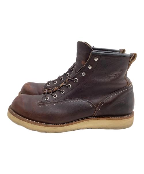 RED WING（レッドウィング）RED WING (レッドウィング) 編上げブーツ　	ラインマン ブラウン サイズ:US 8 1/2の古着・服飾アイテム