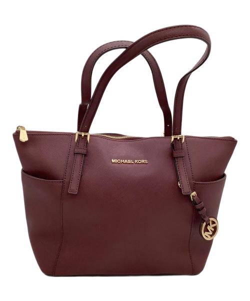 MICHAEL KORS（マイケル・コース）MICHAEL KORS (マイケル・コース) トートバッグ ボルドーの古着・服飾アイテム