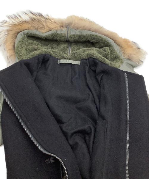 SCYE（サイ）SCYE (サイ) ドッキングコート ブラック×グリーン サイズ:38の古着・服飾アイテム