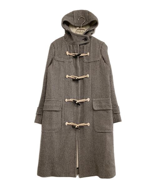 DRAWER（ドゥロワー）DRAWER (ドゥロワー) ダッフルコート　千鳥格子 ブラック サイズ:36の古着・服飾アイテム