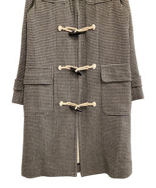 DRAWER（ドゥロワー）DRAWER (ドゥロワー) ダッフルコート　千鳥格子 ブラック サイズ:36の古着・服飾アイテム