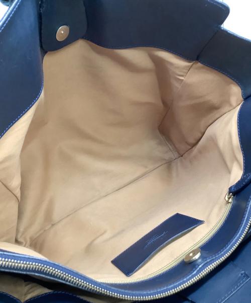 BOLDRINI SELLERIA（ボルドリーニ セレリア）BOLDRINI SELLERIA (ボルドリーニ セレリア) レザートートバッグ ネイビーの古着・服飾アイテム