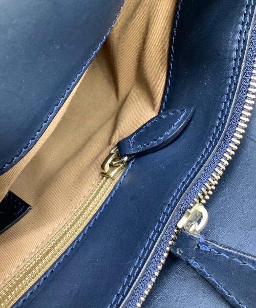 BOLDRINI SELLERIA（ボルドリーニ セレリア）BOLDRINI SELLERIA (ボルドリーニ セレリア) レザートートバッグ ネイビーの古着・服飾アイテム