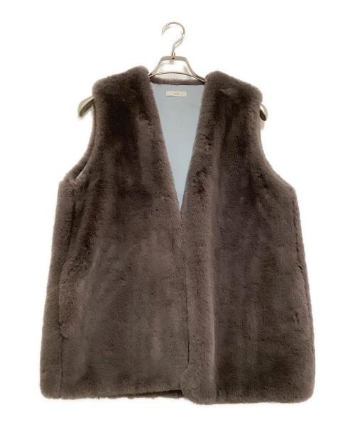 YORI（ヨリ）YORI (ヨリ) ボアベスト グレー サイズ:freeの古着・服飾アイテム