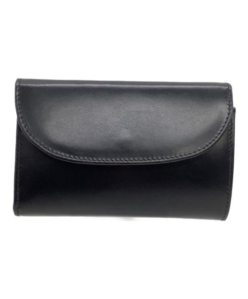 Whitehouse Cox（ホワイトハウスコックス）Whitehouse Cox (ホワイトハウスコックス) レザーウォレット ブラック×グリーンの古着・服飾アイテム