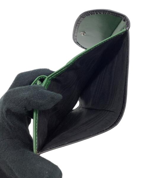 Whitehouse Cox（ホワイトハウスコックス）Whitehouse Cox (ホワイトハウスコックス) レザーウォレット ブラック×グリーンの古着・服飾アイテム