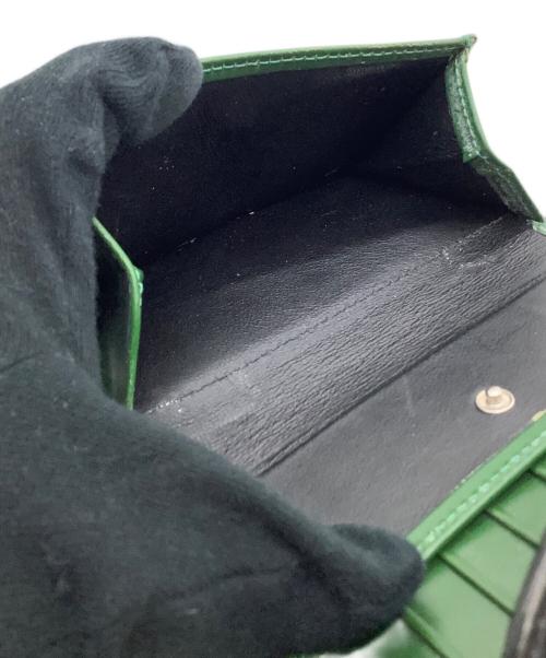 Whitehouse Cox（ホワイトハウスコックス）Whitehouse Cox (ホワイトハウスコックス) レザーウォレット ブラック×グリーンの古着・服飾アイテム