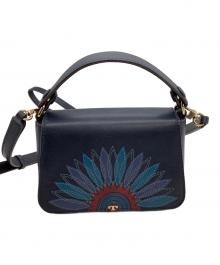TORY BURCH（トリーバーチ）の古着「ショルダーミニバッグ LILIYM MICRO SATCHEL」｜ネイビー