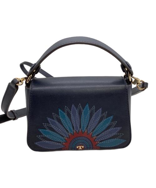 TORY BURCH（トリーバーチ）TORY BURCH (トリーバーチ) ショルダーミニバッグ LILIYM MICRO SATCHEL ネイビーの古着・服飾アイテム