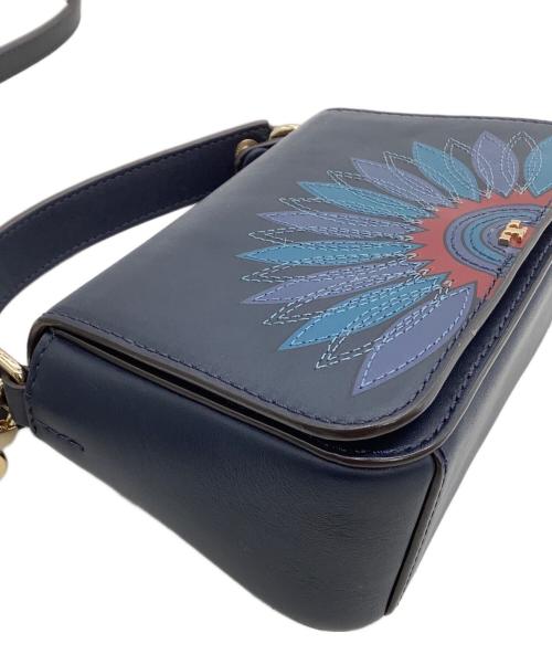 TORY BURCH（トリーバーチ）TORY BURCH (トリーバーチ) ショルダーミニバッグ LILIYM MICRO SATCHEL ネイビーの古着・服飾アイテム