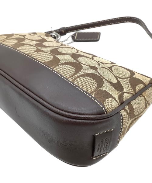 COACH（コーチ）COACH (コーチ) ワンショルダーバッグ シグネチャー ブラウン×ベージュの古着・服飾アイテム