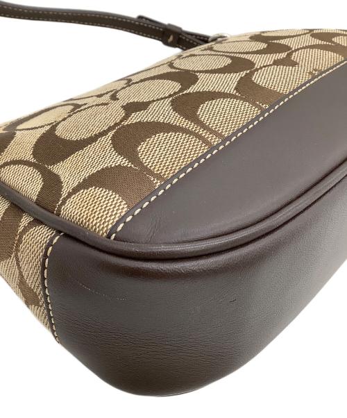 COACH（コーチ）COACH (コーチ) ワンショルダーバッグ シグネチャー ブラウン×ベージュの古着・服飾アイテム