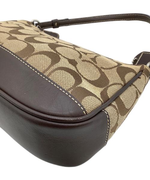 COACH（コーチ）COACH (コーチ) ワンショルダーバッグ シグネチャー ブラウン×ベージュの古着・服飾アイテム