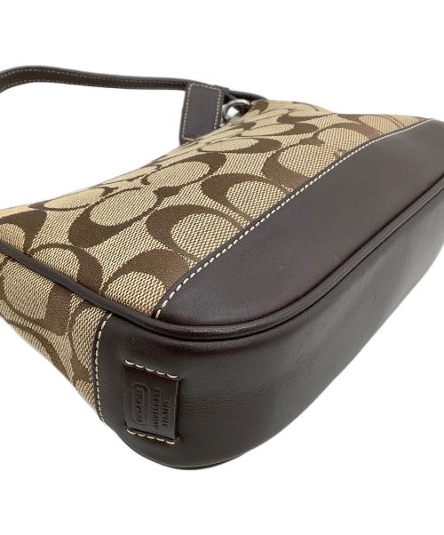 COACH（コーチ）COACH (コーチ) ワンショルダーバッグ シグネチャー ブラウン×ベージュの古着・服飾アイテム