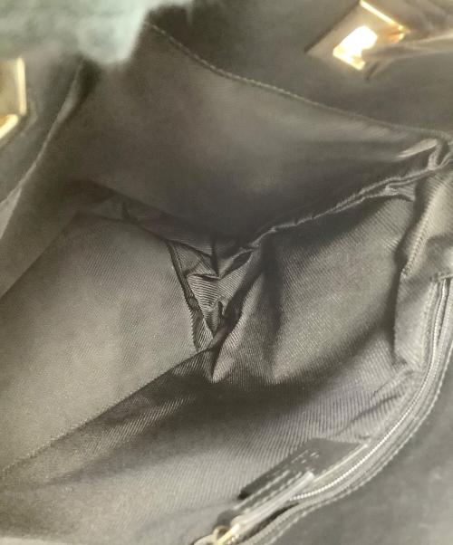 GUCCI（グッチ）GUCCI (グッチ) トートバッグ　GGキャンバス ブラック×ベージュの古着・服飾アイテム