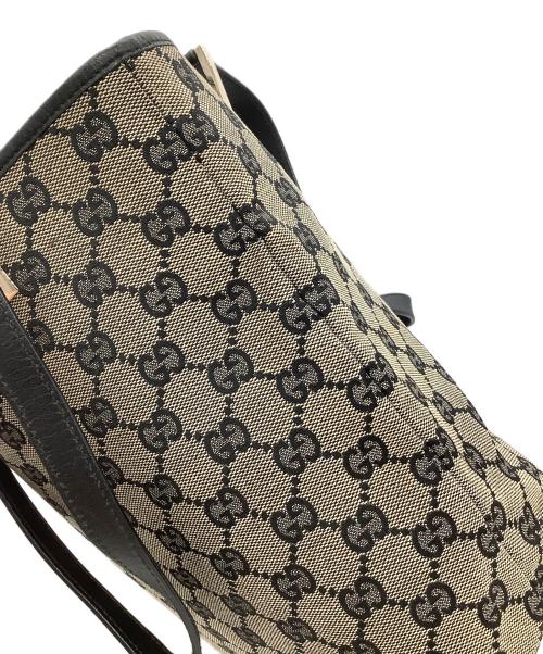 GUCCI（グッチ）GUCCI (グッチ) トートバッグ　GGキャンバス ブラック×ベージュの古着・服飾アイテム