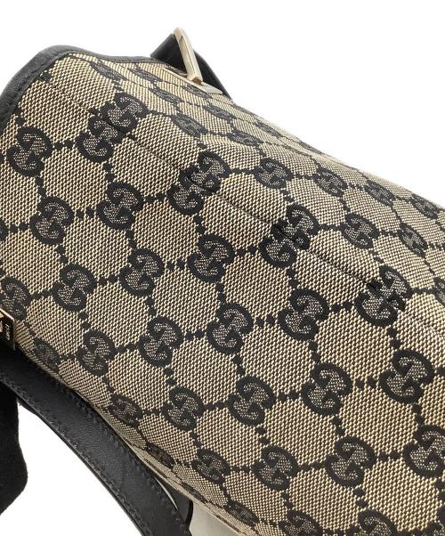 GUCCI（グッチ）GUCCI (グッチ) トートバッグ　GGキャンバス ブラック×ベージュの古着・服飾アイテム