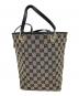 GUCCI (グッチ) トートバッグ　GGキャンバス ブラック×ベージュ：22000円