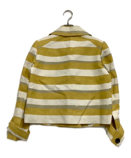 Chloe（クロエ）Chloe (クロエ) ダブルジャケット イエロー×ベージュ サイズ:34の古着・服飾アイテム