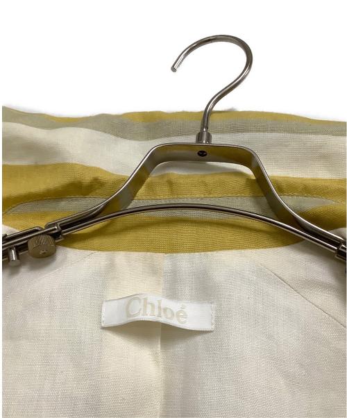 Chloe（クロエ）Chloe (クロエ) ダブルジャケット イエロー×ベージュ サイズ:34の古着・服飾アイテム