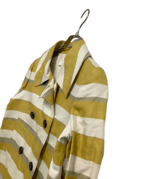 Chloe（クロエ）Chloe (クロエ) ダブルジャケット イエロー×ベージュ サイズ:34の古着・服飾アイテム