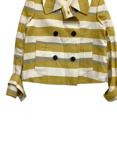 Chloe（クロエ）Chloe (クロエ) ダブルジャケット イエロー×ベージュ サイズ:34の古着・服飾アイテム