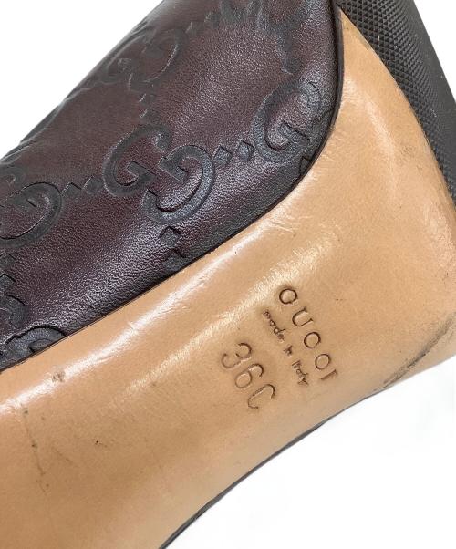 GUCCI（グッチ）GUCCI (グッチ) ヒールパンプス グッチシマ ボルドー サイズ:36の古着・服飾アイテム