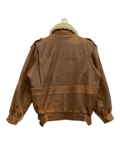 Gleeman（-）Gleeman (-) ライナー付きラムレザージャケット ブラウン サイズ:Lの古着・服飾アイテム