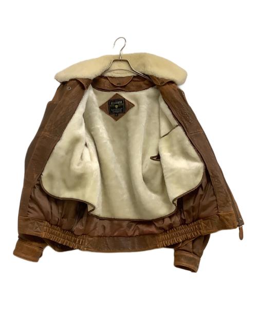 Gleeman（-）Gleeman (-) ライナー付きラムレザージャケット ブラウン サイズ:Lの古着・服飾アイテム