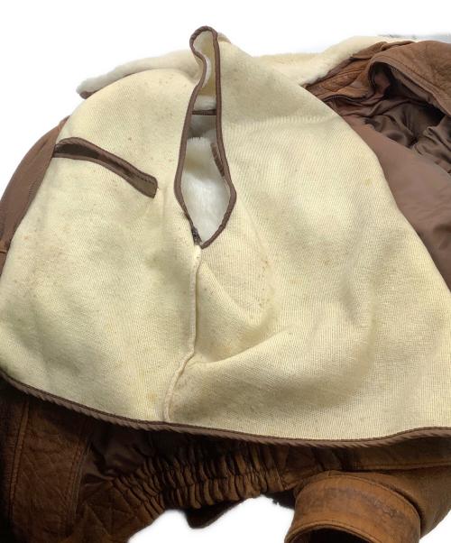 Gleeman（-）Gleeman (-) ライナー付きラムレザージャケット ブラウン サイズ:Lの古着・服飾アイテム
