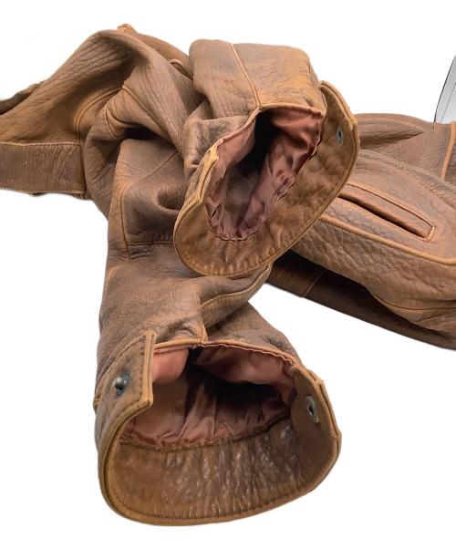 Gleeman（-）Gleeman (-) ライナー付きラムレザージャケット ブラウン サイズ:Lの古着・服飾アイテム